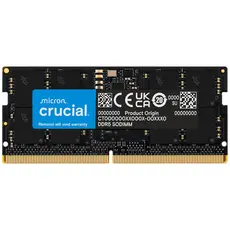 Crucial CT32G56C46S5/ Memory Module  - 32GB, DDR5, 262-pin SO-DIMM, מערך/סידור הזיכרון: 1 x 32 GB, זיכרון פנימי: 32 GB