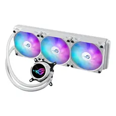 ASUS 90RC00T2-M0UAY0 ROG Strix LC III all-in-one CPU liquid cooler - 120 mm fans (three), ARGB / AURA Sync, White, 1YR, צבע המוצר: White