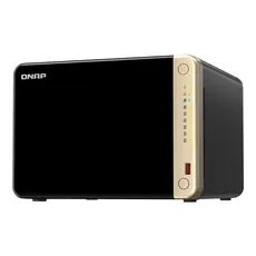 QNAP TS-664-8G NAS - 6-Bay, N5095 Quad-Core 2 GHz, 8 GB DDR4, 2x LAN, Black, Bronze, 1YR
