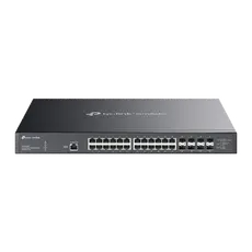 TP-Link SX3832MPP Network Switch - 24-Port, DIN Rail, AC, PoE, Black