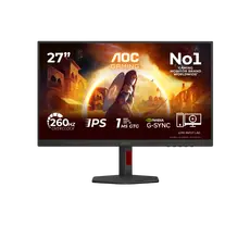 AOC 27G4ZR/69 Gaming Monitor - 27", Full HD, Fast IPS, 260 Hz, Black, 3YR