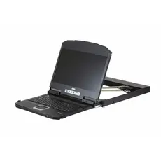 ATEN CL3800NW-ATA-AG LCD KVM Switch - HDMI, DVI-D, VGA HDB-15, 2 local users, 18.5", US English, Black