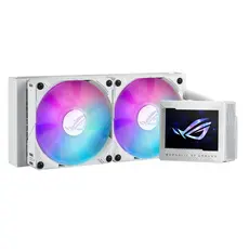 ASUS 90RC00K2-M0UAY0 ROG RYUJIN III 240 ARGB White Edition Liquid CPU Cooler - 240 mm, 2x 120 mm, LCD, 6 Years Warranty, 101 mm, 1 pcs, 2200 RPM, 6YR