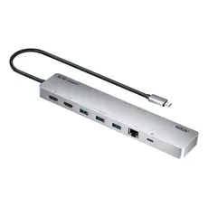ATEN UH3240 Docking Station - 2 HDMI, USB-C 3.2 Gen 1, 1 RJ-45, 60 Hz, 0.4 m, 16 mm, 1 pcs, Silver