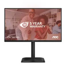 AOC 24E4U Computer Monitor - 23.8", Full HD, IPS, 120 Hz, 16:9, Black, 5YR – מסך מחשב