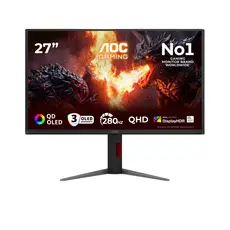 AOC Q27G4ZD Gaming Monitor - 26.5", Quad HD, QD-OLED, 280 Hz, Black and Red, 3YR – מסך מחשב