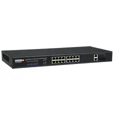 16+2Combo-Port 10/100 Mbps PoE Switch PoES-16250+2Combo