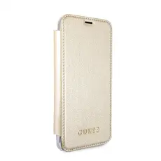 CG MOBILE IPhone X/XS GUESS IRIDESCENT PU Leather & Transp Casing Booktype Case - Gold