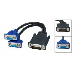 DMS 59 to 2 VGA Female cable Adapter 20cm