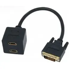 DVI To 2 HDMI Splitter Cable 30cm