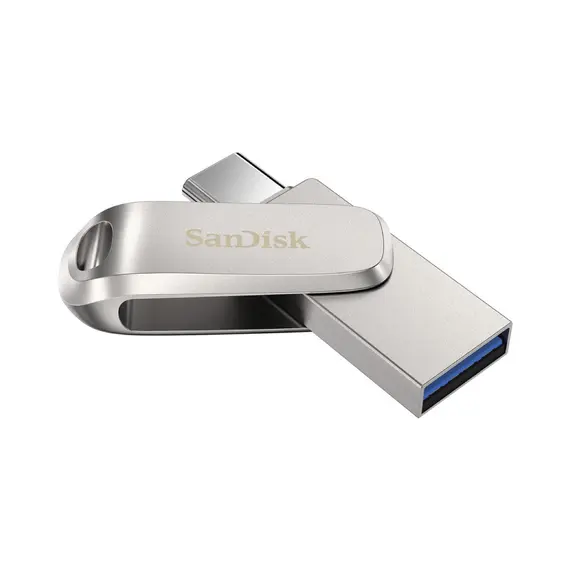 SanDisk Ultra Dual Drive Luxe - 32GB Flash Drive, USB Type-A / USB Type-C, Stainless steel