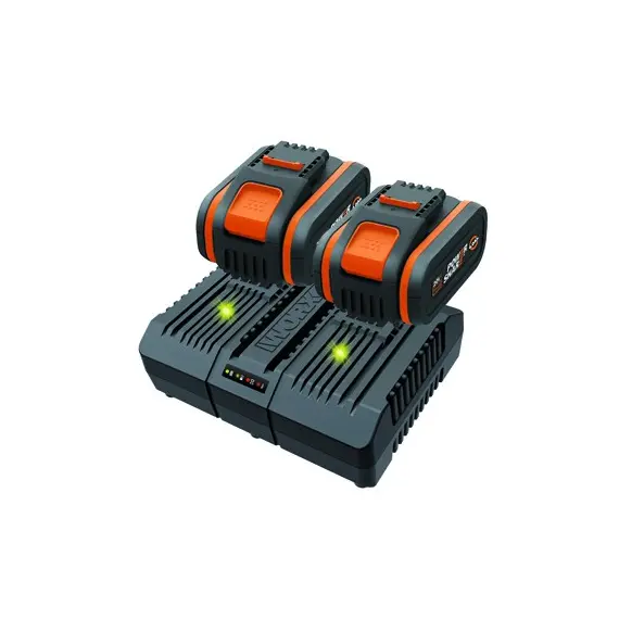 מטען 20V כפול +סוללות 2X4A
