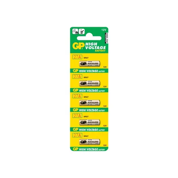 5 סוללות אלקליין 18mA 12V 27A לשלט