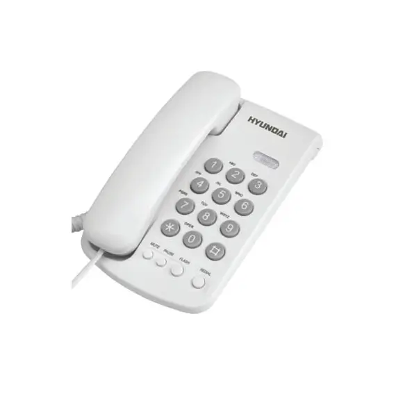Hyundai HDT-2400W - DECT Desk Phone, 2400B, White