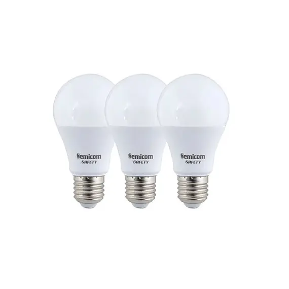 שלישיית נורות 12W A60 SAFETY אור יום