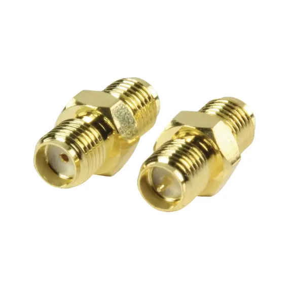 Valueline VLSP02113A - SMA Adapter RP SMA Female - SMA Female Gold
