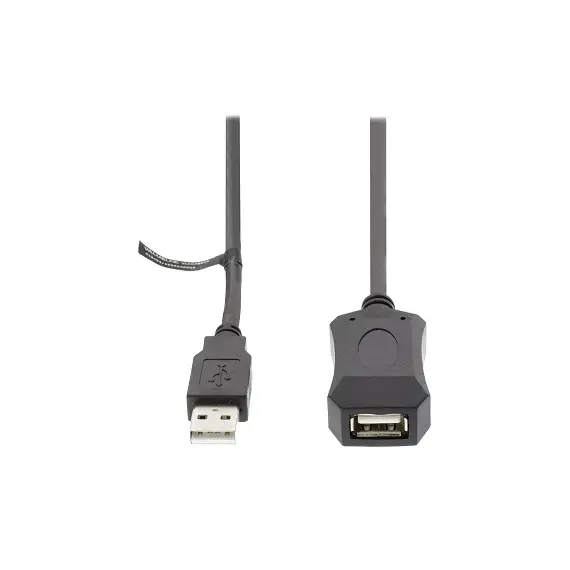 Value VLCRP6010 - Active USB 2.0 Extension Cable USB A Male - USB A Female 10m, Black