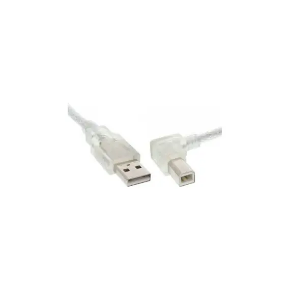 InLine CA-472150 - USB 2.0 Cable, Left Angeled, Type A, Male to B Male, 2m, Transparent