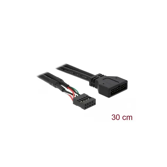 DeLOCK 83281 - USB Cable 0,3m, Black