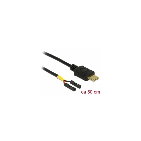 Delock CA-476825 - Cable USB Type-C™ Male > 2xpin Header Female, Separate Power, 50cm