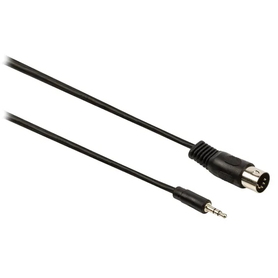 Valueline VLAP20100B10 - Audio Cable, 1m, DIN (5-pin), 3.5mm, Black