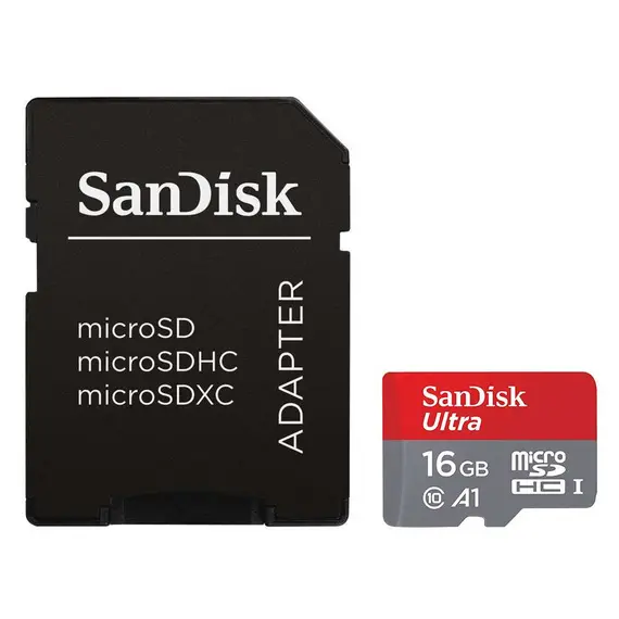 SanDisk Extreme - 16GB Memory Card, UHS-I, microSDXC with SD Adapter