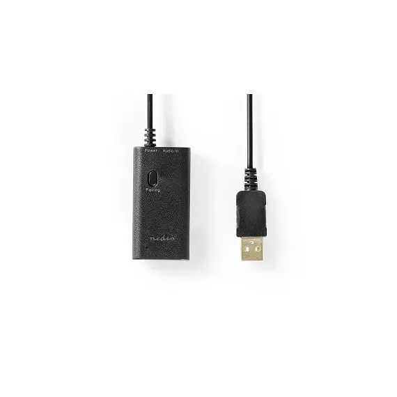 Nedis BTTR100BK - Wireless Audio Transmitter, Bluetooth, Up to 2 Headphones, Black