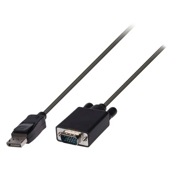 Valueline VLCP37300B20 - VGA to DisplayPort m/m VGA, 2m, (D-Sub), Black
