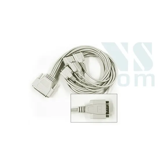 VScom OPT8D-M - RS232 Octopus-Cable DB62 to 8x DB9 male (with nuts)