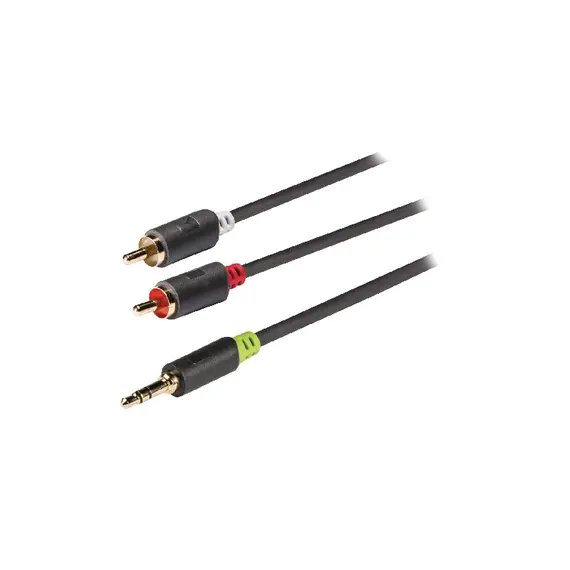 Konig KNA22200E100 - Audio Cable, 3.5mm, 2xrca, M/M, 10M