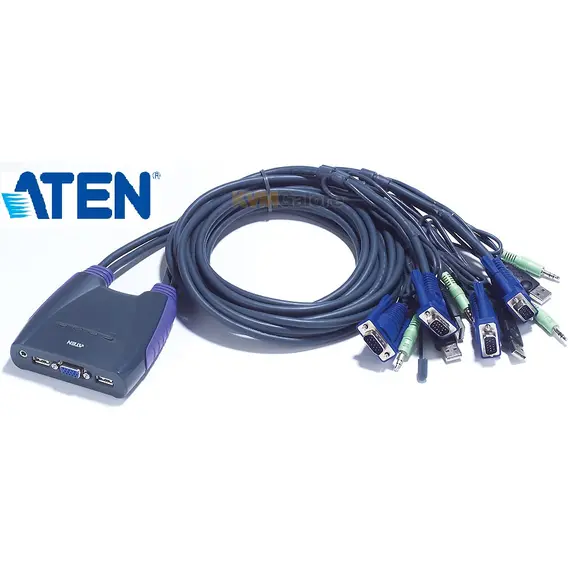 ATEN CS64US - 4-Port USB VGA/Audio Cable KVM Switch (0.9m, 1.2m)