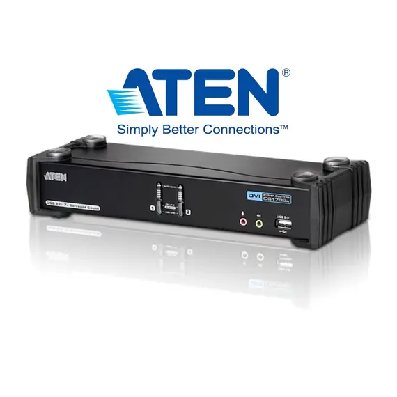 ATEN CS1782A - 2-Port KVMP Switch, USB, DVI, Dual Link/CH7.1, Audio