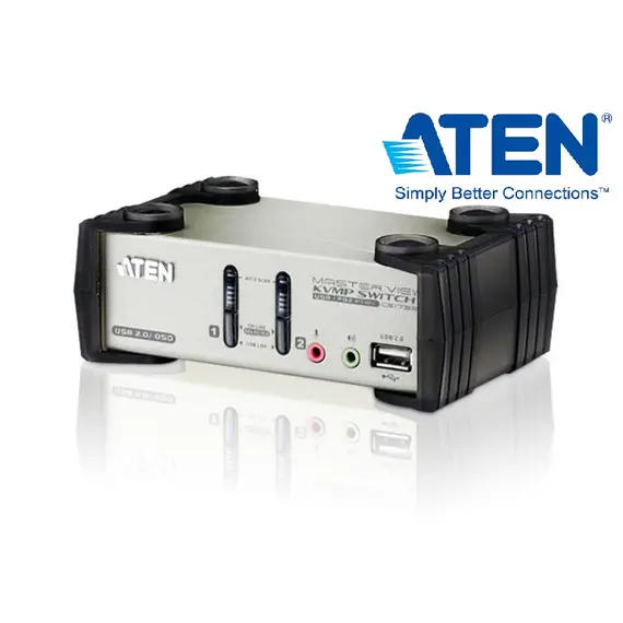 ATEN CS1732B - 2-Port KVM Switch, USB 2.0 with OSD