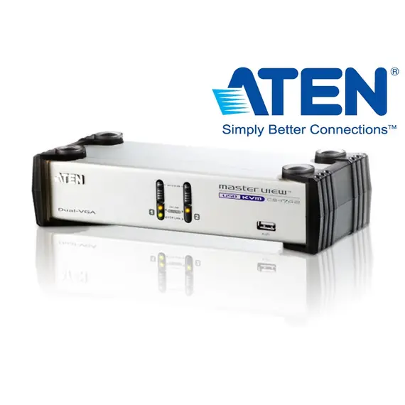 ATEN CS1742C - 2-port KVM Switch, VGA, USB, Audio