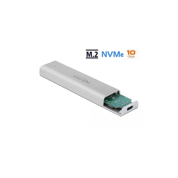 DeLOCK 42634 - SSD Enclosure, Silver, M.2