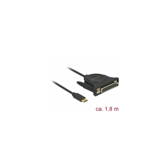 Delock D62980 - Adapter USB Type-C™ 2.0 Male > 1 x Parallel DB25 Female