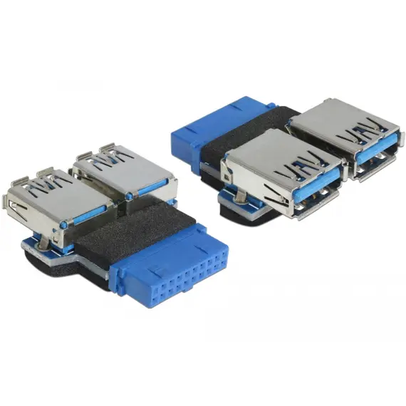 Delock D65324 - Adapter USB 3.0 Pin Header Female > 2 x USB 3.0 Female