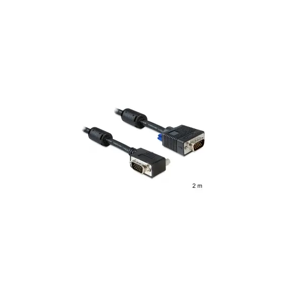 Delock D83173 - Cable SVGA, Male-Male Angled, 2m