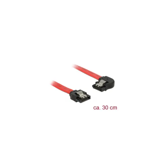 DeLOCK 83963 - SATA Cable, 0.3m, SATA 7-pin, Black, Red