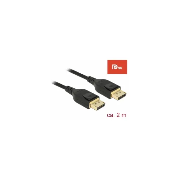 Delock D85660 - DisplayPort Cable, 8K, 60Hz, 2m, DP