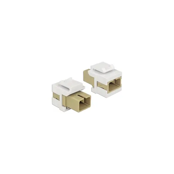 Delock 86331 - Keystone Module, SC Simplex female to SC Simplex female, Beige/White