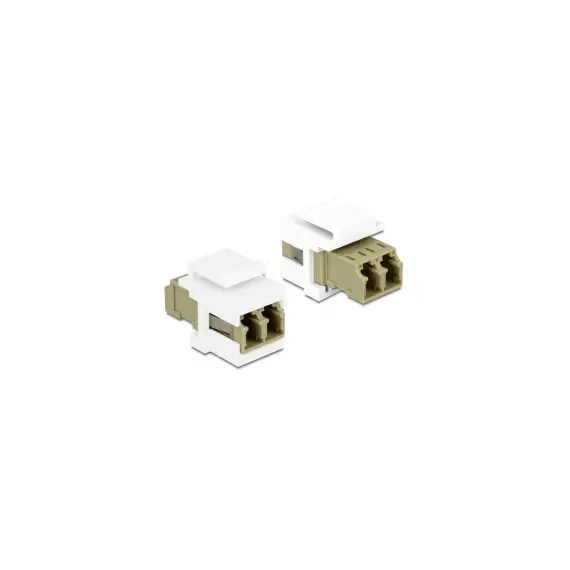 Delock 86348 - Keystone Module, ST Simplex female > ST Simplex female, White