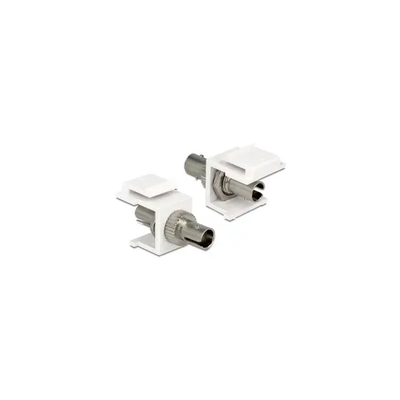 Delock 86348 - Keystone Module, ST Simplex female > ST Simplex female, White