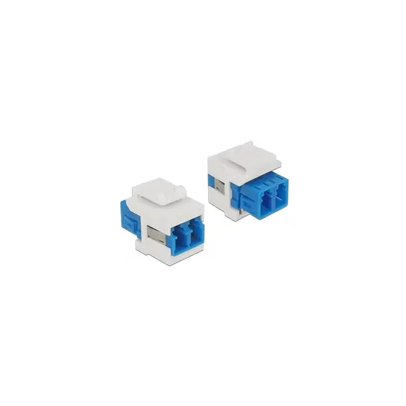 Delock 86357 - Keystone Module LC Duplex female to LC Duplex female, Blue/White