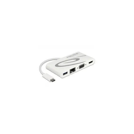 מיני תחנת עגינה type-c ל- rj45+ vga+ usb3.0+ hdmi