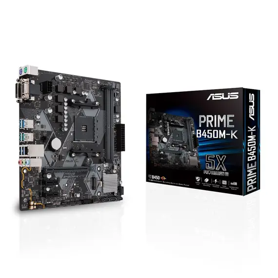 ASUS PRIME B450M-K - Socket AM4, Micro ATX, AMD B450