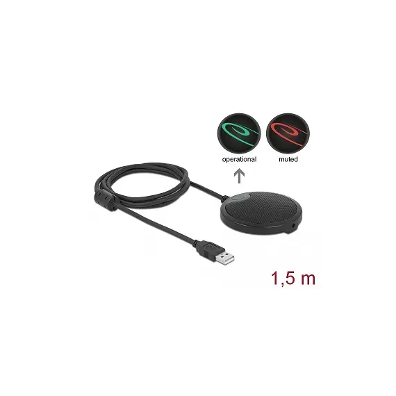Delock D20672 - USB Condenser Microphone for Conferences, Omnidirectional