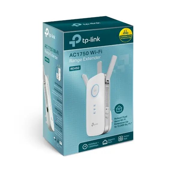 TP-LINK RE450 - Network extender, 10,100,1000 Mbit/s, White, изображение 4