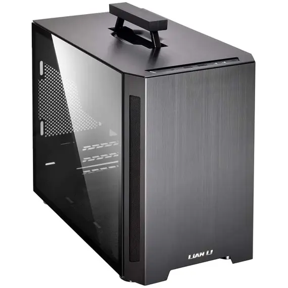LIAN-LI Mini-ITX Case PC-TU150 Aluminum TG Black