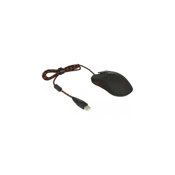 DeLOCK 12531 - Mouse, Ambidextrous, USB, Type-A, Optical 4800DPI, Black